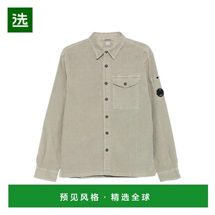 1h可退 香港直邮cp company 男士 Logo-Appliquéd 棉混纺灯芯绒