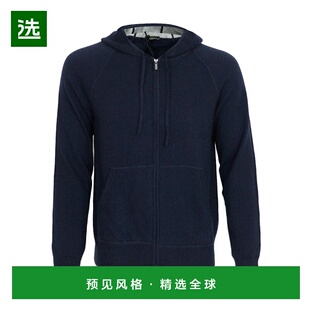 香港直邮Zegna 海军蓝拉链连帽运动外套 VSS64ZZ478B99夹克男装