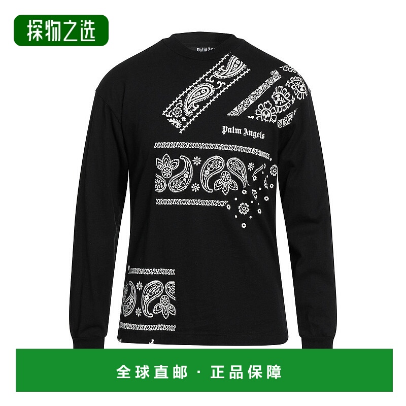 香港直邮Palm Angels 棕榈天使 男士 T恤 black黑色 舒适时尚