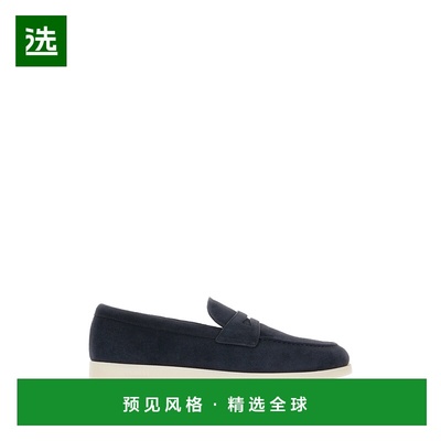 1h可退 香港直邮church s 男士 蓝色绒面革乐福鞋 EDB1499CAF0ABM