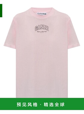 香港直邮GANNI 女士T恤 A1050057868 SS2026 粉红色 Essentials T