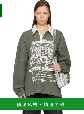 1h可退 香港直邮Acne Studios 艾克妮 女士 绿色徽标 Polo 衫 CL0