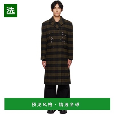 1h可退 香港直邮Andersson Bell 男士 绿色 Lacie Check Buttons