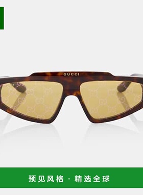 1h可退 香港直邮Gucci 古驰 女士 GG flat-top 太阳眼镜 000919