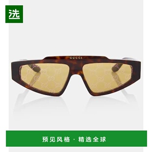 1h可退 香港直邮Gucci 古驰 女士 GG flat-top 太阳眼镜 000919