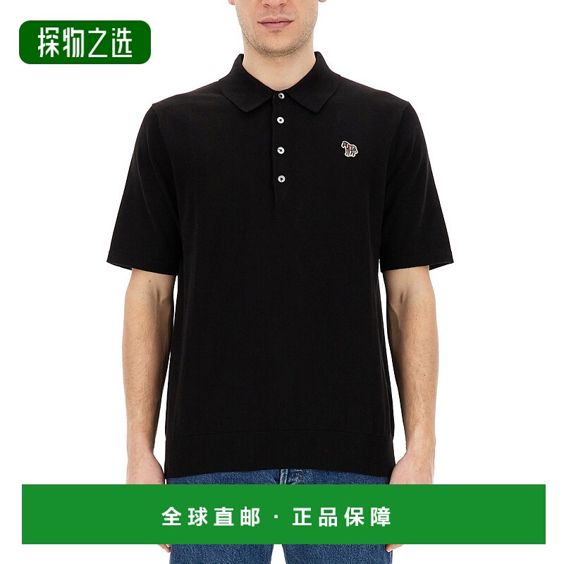 香港直邮Paul Smith 男士 斑马纹拼缀Polo衫 M2R504XZM2185879