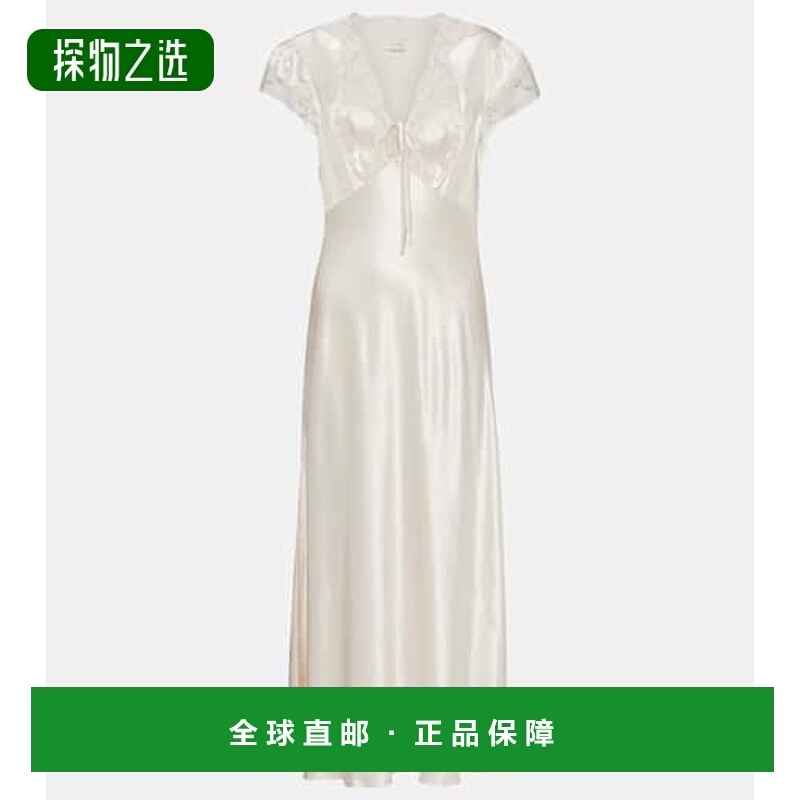 1h可退 香港直邮RIXO 女士 Bridal Amari 缎面礼服 white白色 舒