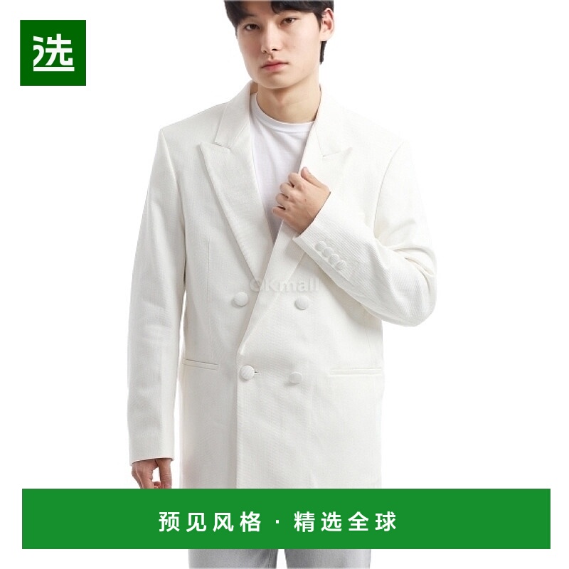 韩国直邮AMI UBV201 CO0011 棉质斜纹布双排扣夹克 男士 2023年秋