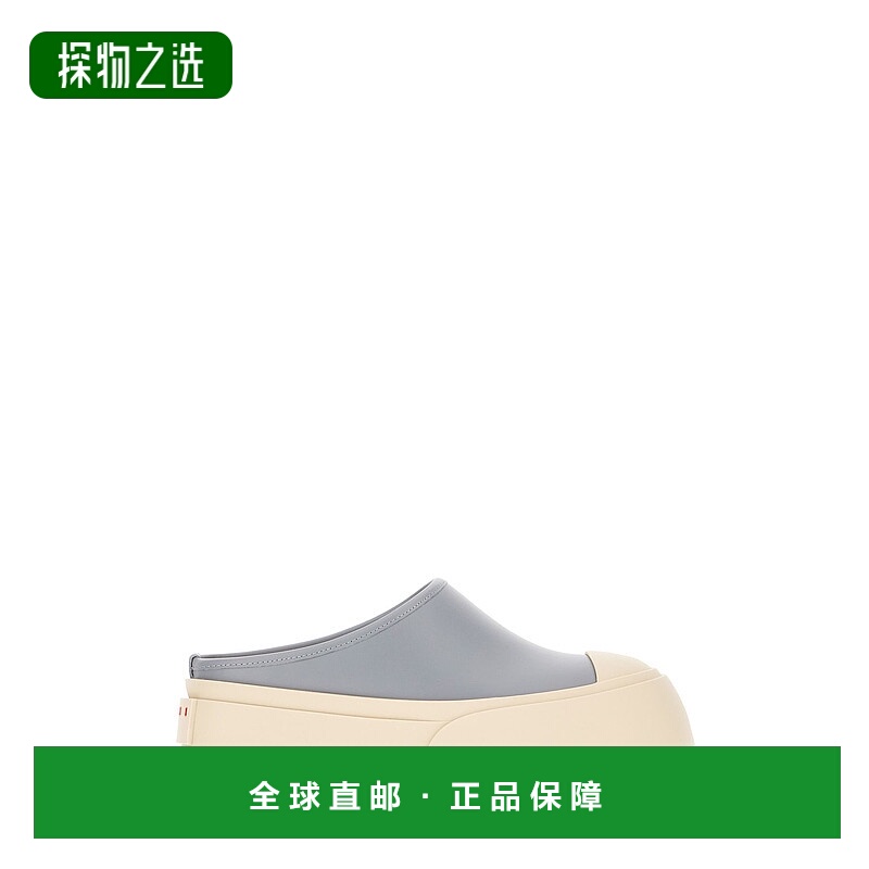 香港直邮Marni 玛尼 女士 灰色皮质便鞋 SNZW018502P7226