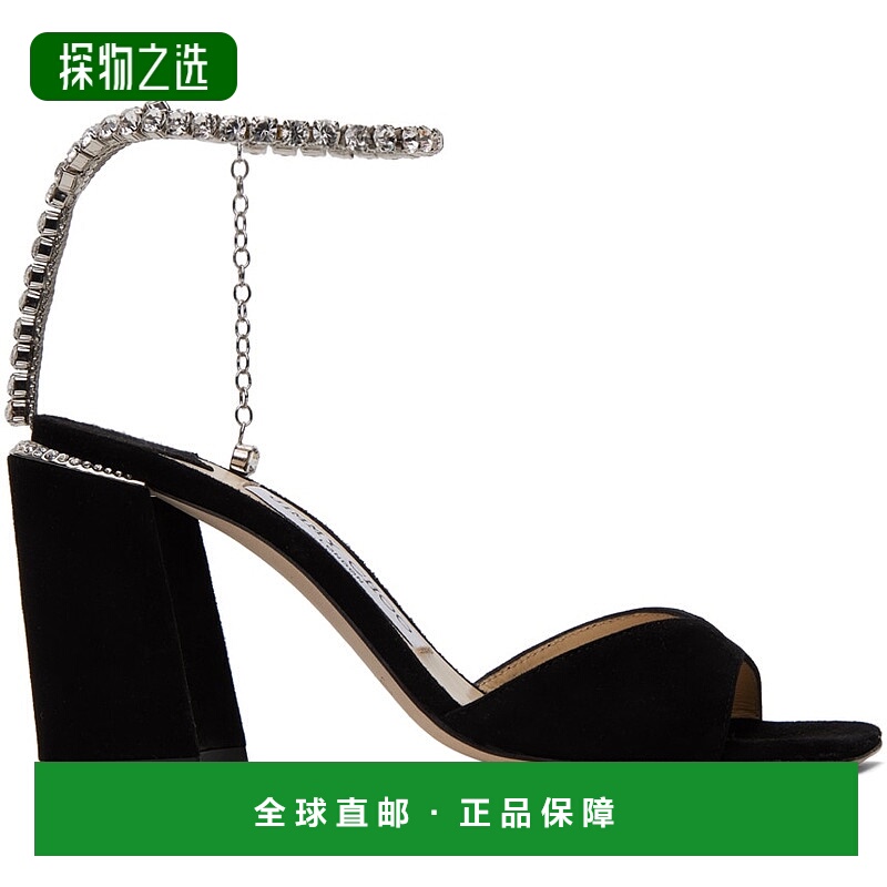 香港直邮Jimmy Choo 周仰杰 女士 黑色 Saeda 85 凉鞋 SAEDASANDA