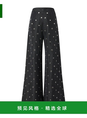 香港直邮PINKO 女士休闲裤 106335A34DF16 SS2026 黑色 洞洞休闲