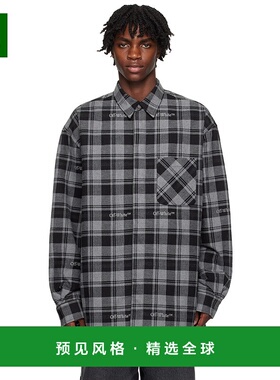1h可退 香港直邮Off-white 男士 灰色格纹夹克 OMES003F23FAB001