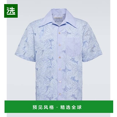 1h可退 香港直邮Wales Bonner 男士 Highlife 花朵棉混纺保龄球衬