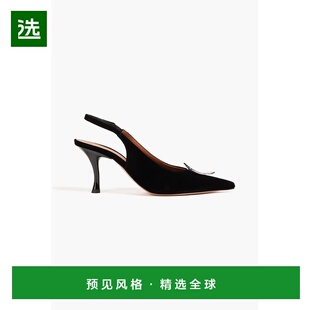 1h可退 香港直邮Malone Souliers 女士 Vilma 70 精饰天鹅绒露跟