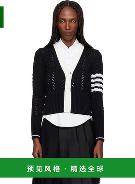 1h可退 香港直邮Thom Browne 汤姆·布朗 女士 黑色 Cable Pointe