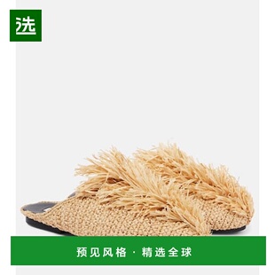 流苏拉菲草编织凉拖凉鞋 香港直邮Jil 女士 吉尔·桑达 Sander