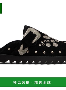 1h可退 香港直邮toga 男士 独家发售黑色 Eyelet Metal Sabot 穆