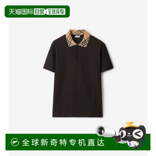 衫 欧洲直邮BURBERRY Polo 博柏利 巴宝莉格纹领棉质
