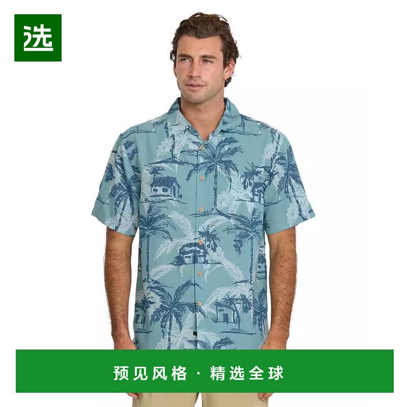 1h可退 【美国直邮】quiksilver 男士 衬衫短袖上衣休闲风