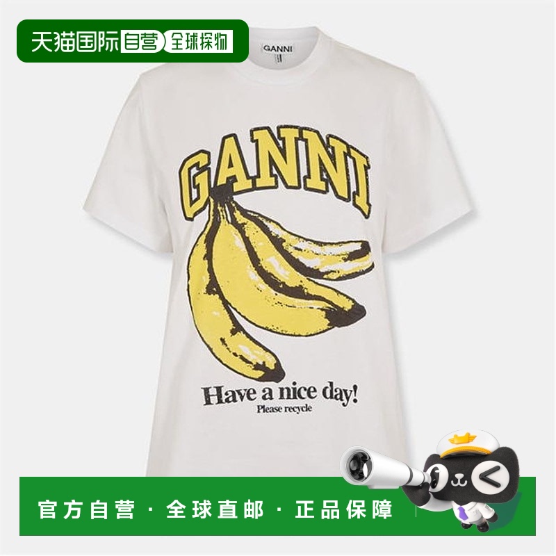 1h可退 香港直邮GANNI 甘尼 女士 印花T恤新款