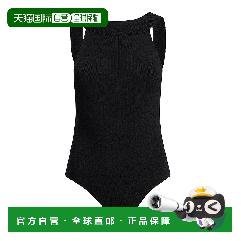 1h可退 香港直邮KHAITE 女士 Campagna 无袖连体衣 black黑色 舒