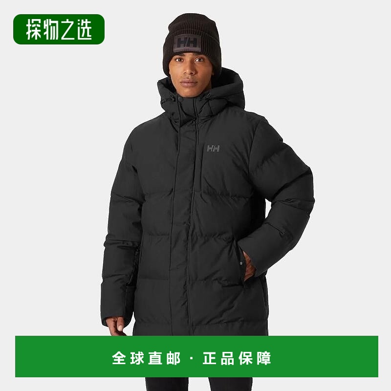 欧洲直邮Helly Hansen 男士黑色聚酯Alby蓬松派克大衣