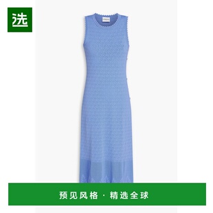 香港直邮CLAUDIE PIERLOT 女士 洞眼针织中长连衣裙 CFPRO02634BL