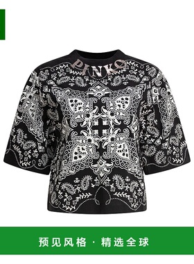 香港直邮Pinko 品高 女士 印花T恤 104604A2CY black黑色 舒适时