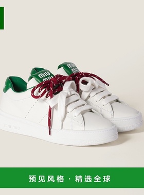 欧洲直邮MIU MIU (2025新品) Baskets en cuir运动鞋休闲鞋