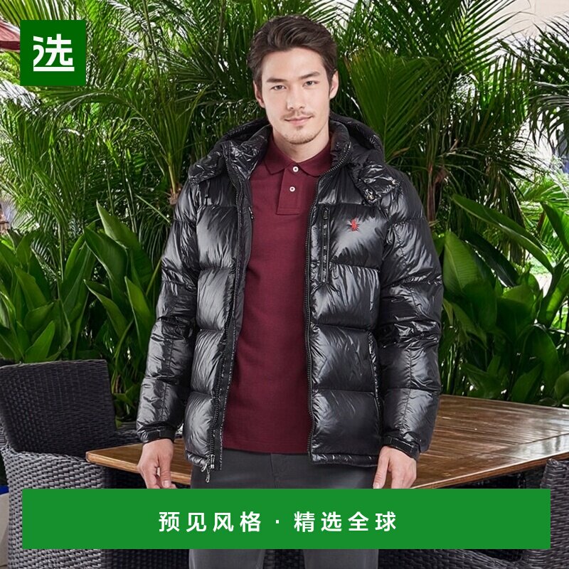 欧洲直邮Polo Ralph Lauren 拉夫劳伦 男士 HULINU 羽绒服 黑色