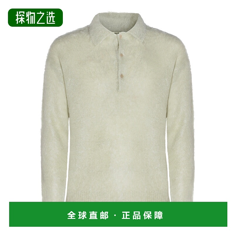 香港直邮AURALEE 男士 浅绿色马海毛针织衫 A25AP01KMLIGHTKHAKI
