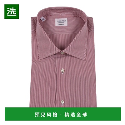 香港直邮MAZZARELLI 男士衬衫 4564ROSSOEBIANCO AW2025 红色