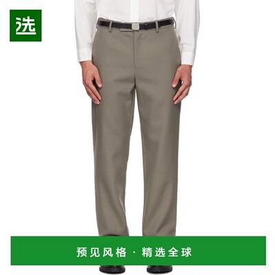 1h可退 香港直邮Rier 男士 灰色 Fitted 长裤 TRS27WVR 舒适时尚