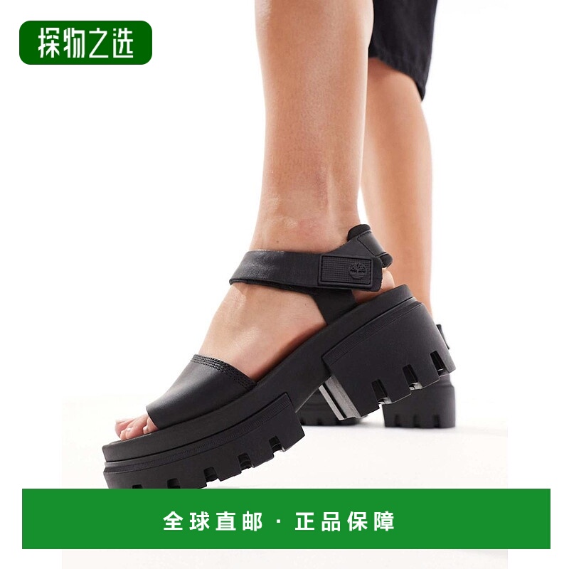 1h可退 香港直邮Timberland 天伯伦 女士 Everleigh 防水台凉鞋()