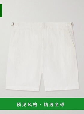 1h可退 香港直邮Orlebar Brown 男士 Norwich 直筒亚麻短裤 28008