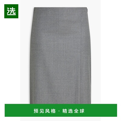 1h可退 香港直邮LOULOU STUDIO 女士 Ingrid 羊毛/斜纹布铅笔半身