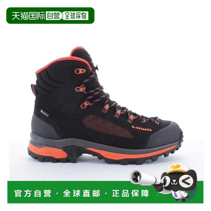 自营欧洲直邮LOWA CORVARA GTX MID男士黑色/橙色防水科技面料徒