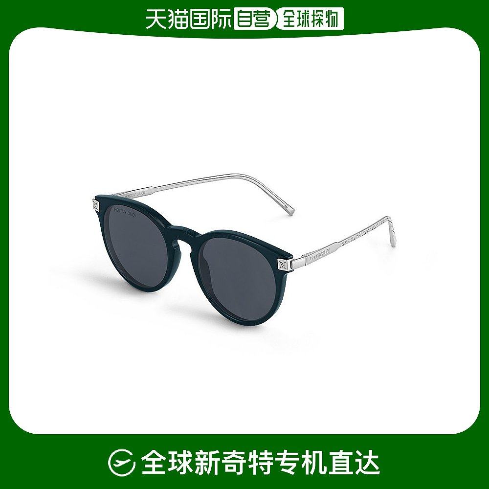 欧洲直邮lv/路易威登24新款 男女通用绿银色醋酸金属镜片灰镜片圆