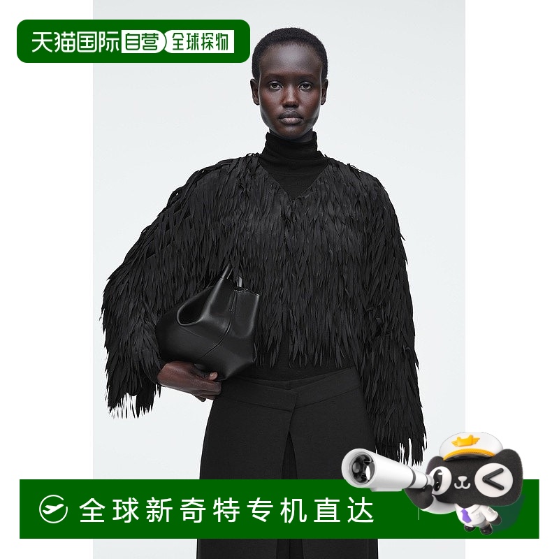 欧洲直邮COS 女士黑色聚酯皮草新款
