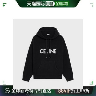 黑色连帽字母罗纹羊毛 预售两周Celine思琳女士卫衣休闲衫