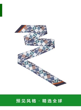 香港直邮Fendi FF真丝窄丝巾 FXT011AUMD双面