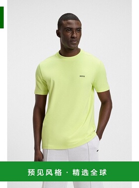 欧洲直邮HUGO BOSS雨果 BOSS GREEN 男士黄色棉质T恤
