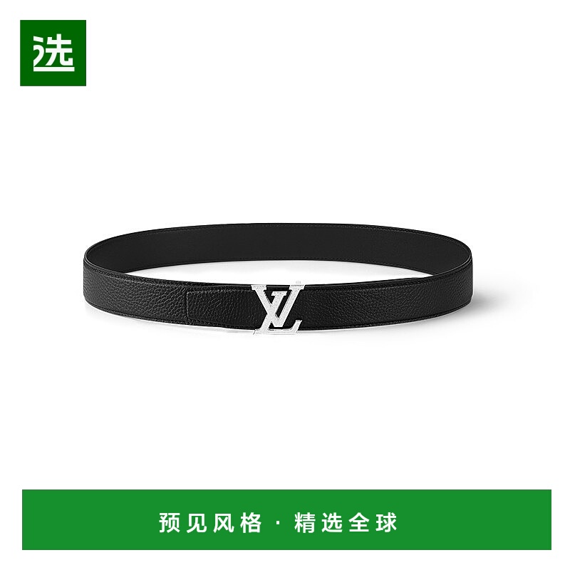 1h可退 欧洲直邮LV/路易威登 24年款 男士黑色皮革经典腰带35皮带