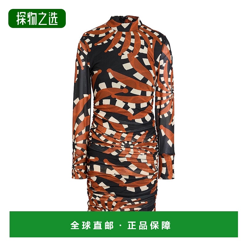 香港直邮FARM RIO 女士 中长连衣裙 brown棕色 舒适时尚