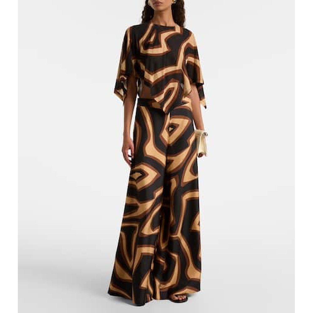 1h可退 香港直邮Emilio Pucci 璞琪 女士 Labirinto 真丝缎面阔腿,女装/女士精品,休闲裤,淘宝优惠券,粉丝福利购,淘宝优惠卷