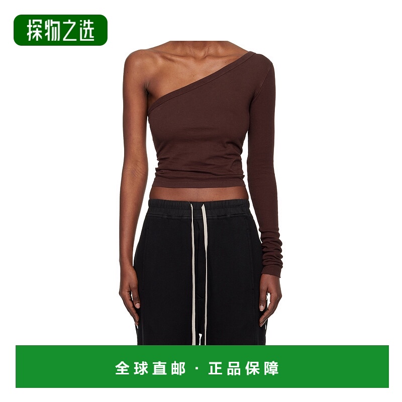 香港直邮Rick Owens Drkshdw 单肩棉针织T恤 DS02E7216RN