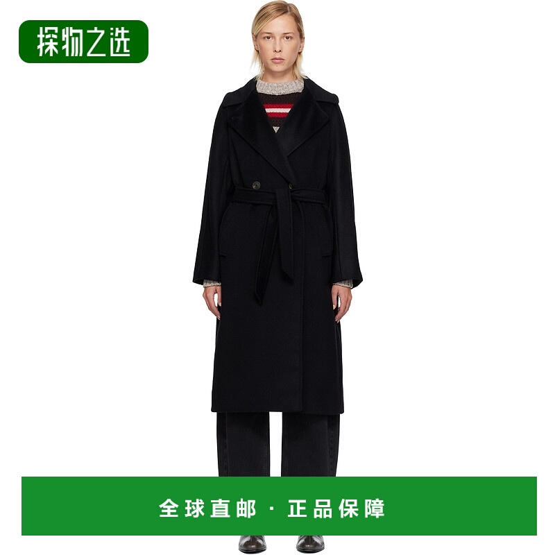 香港直邮Weekend Max Mara 女士 黑色 Resina 大衣 2525016031600