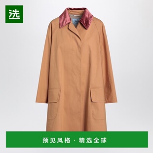 1h可退 香港直邮Prada 普拉达 女士 Honey-coloured 棉质风衣 292