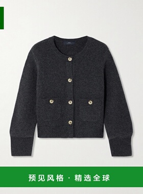 1h可退 香港直邮Arch4 女士 Rosanna 羊绒针织开衫 KNCD24138CHAR