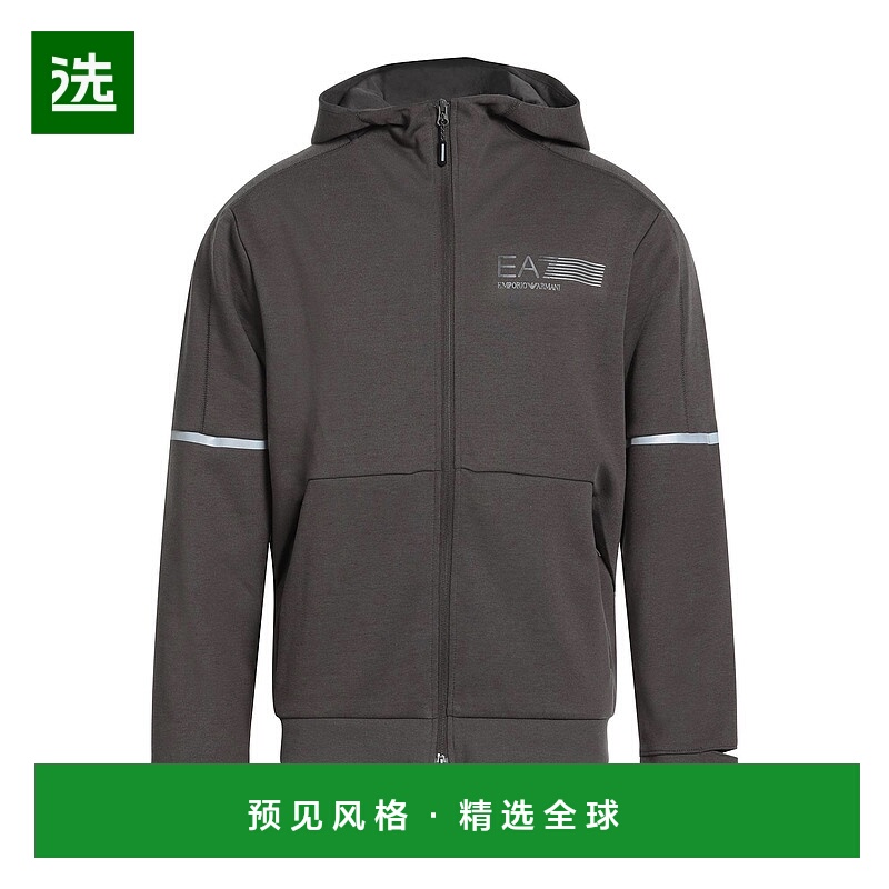 香港直邮Ea7 男士 连帽运动衫 GREY 舒适时尚灰色卫衣